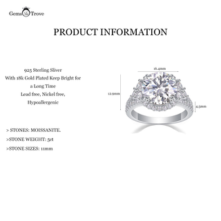 Sparkling Ice Moissanite Ring