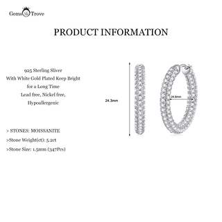 Iced Out Moissanite Huggie Hoops