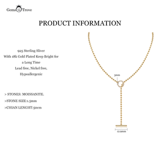 Moissanite Toggle Necklace