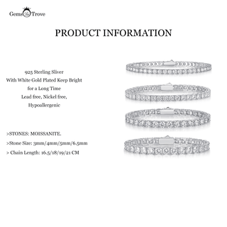 Round Moissanite Diamond Tennis Bracelet