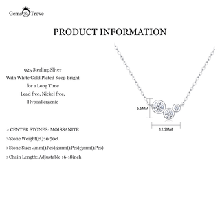 Elegant Moissanite Trio Pendant