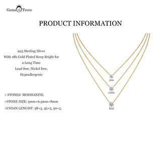 4-Prong Moissanite Necklace Stacking Set
