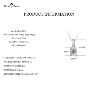 Moissanite Solitaire Necklace