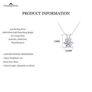 Radiant Moissanite Sparkle Pendant