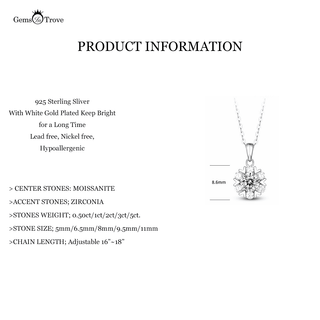 Moissanite Romantic Snowflake pendant