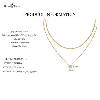 Moissanite Bezel Curb Chain Stacking