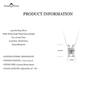 Four Claw Moissanite Necklace