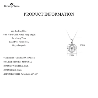 Moissanite Diamond Heart Loves Pendant