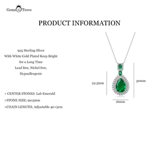 Emerald Pear Trio of Emeralds