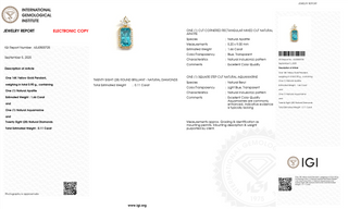 Apatite and Aquamarine Geometric Pendant