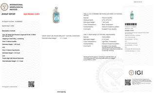 Apatite and Aquamarine Cascade Pendant