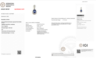 Sapphire Couture Diamond Halo Pendant