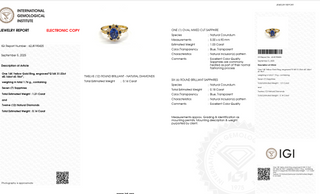 Sapphire Diamond Cluster Ring