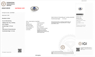 Pear Sapphire Diamond Ring