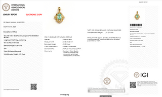 Emerald Heirloom Halo Necklace