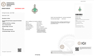 Emerald Charm Petite Diamond Pendant