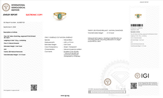 Emerald Whisper Diamond Contour Ring