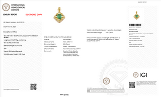 Emerald Étoile Halo Pendant