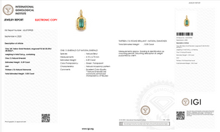 Emerald Whisper Diamond Accent Pendant