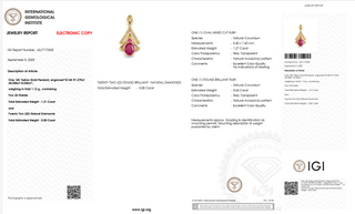 Eternal Rouge Oval Ruby Halo Pendant