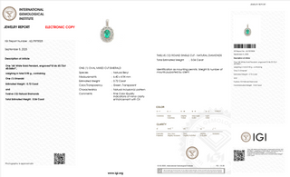 Lumineux Oval Emerald Pendant