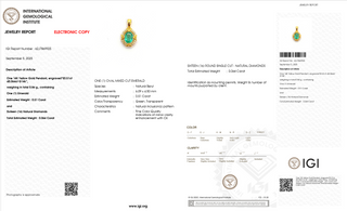 Aurora Verde Oval Emerald Pendant