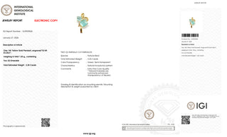 14K Yellow Gold Pendant with 3.25 ct Natural Emeralds – IGI Certified