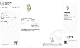 14K Yellow Gold Pendant with 3.03 ct Natural Emeralds – IGI Certified