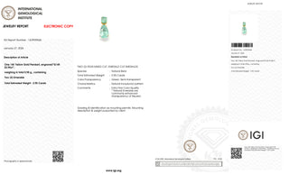 14K Yellow Gold Pendant with 2.95 ct Natural Emeralds – IGI Certified