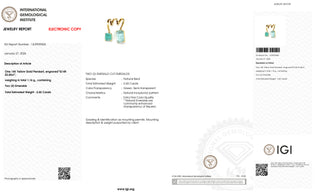 14K Yellow Gold Pendant with 2.65 ct Natural Emeralds – IGI Certified