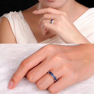 Blue Sapphire Wedding Band Classic