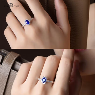 Gold Sapphire Ring Blue Gem