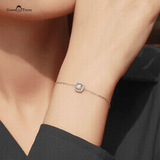 Cushion Moissanite Diamond Bracelet