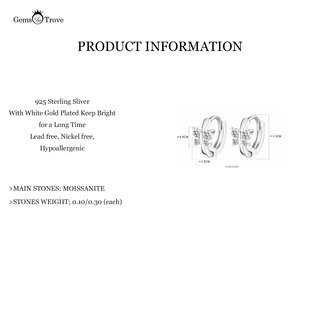 Butterfly Hoop moissanite earrings