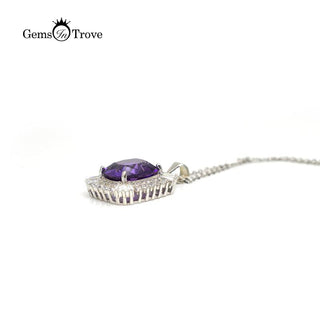 Amethyst Silver Pendant