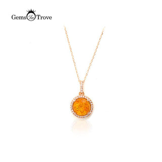 Citrine Silver Pendant