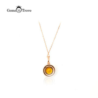 Citrine Silver Pendant