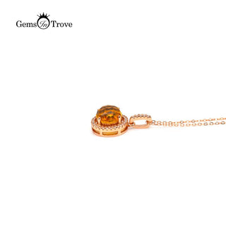 Citrine Silver Pendant