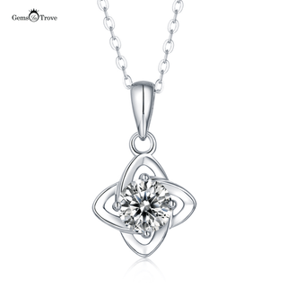 Moissanite Diamond Knot Love Pendant