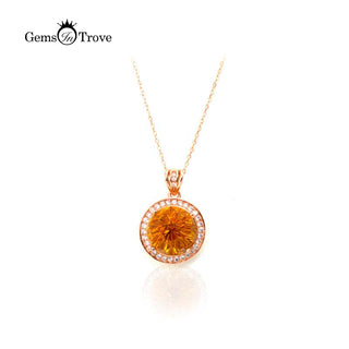 Citrine Silver Pendant