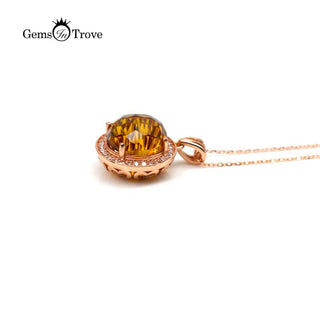 Citrine Silver Pendant