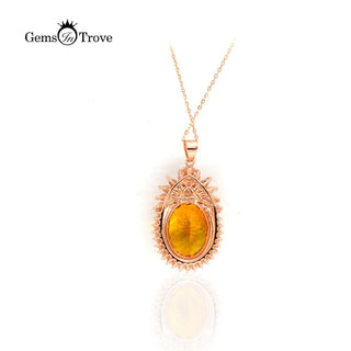 Citrine Silver Pendant