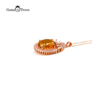 Citrine Silver Pendant