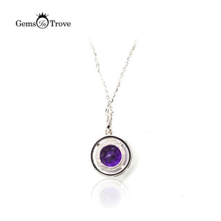 Amethyst Silver Pendant