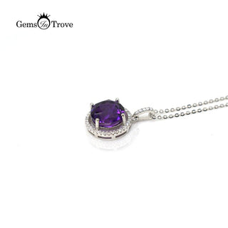 Amethyst Silver Pendant