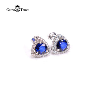 Sapphire Silver Earrings