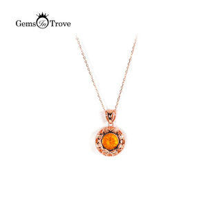 Citrine Silver Pendant