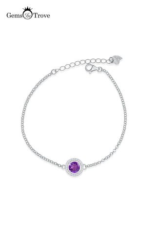 Amethyst Silver Bracelet