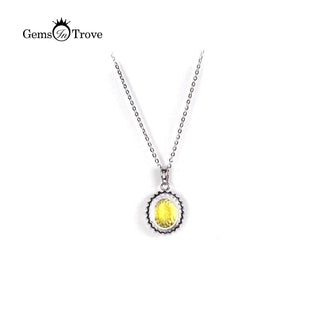 Lemon Quartz Silver Pendant