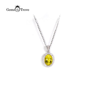 Lemon Quartz Silver Pendant